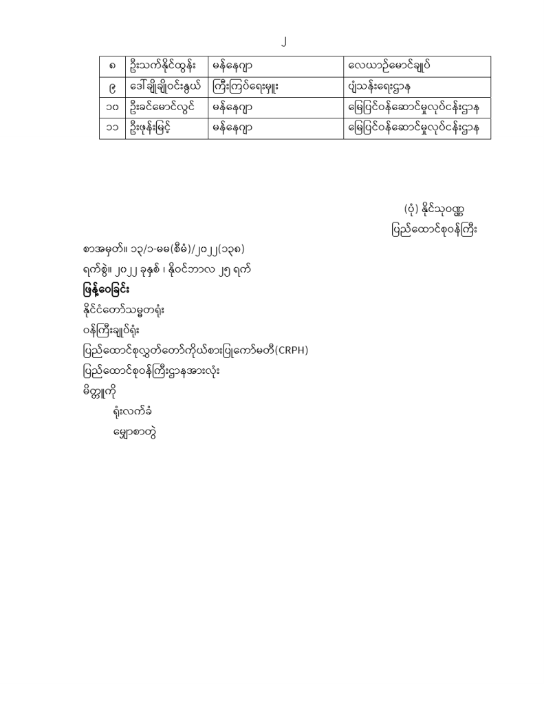 Ministry of Labour https://mol.nugmyanmar.org/announcements/2022-11-25-statement-14-2022/